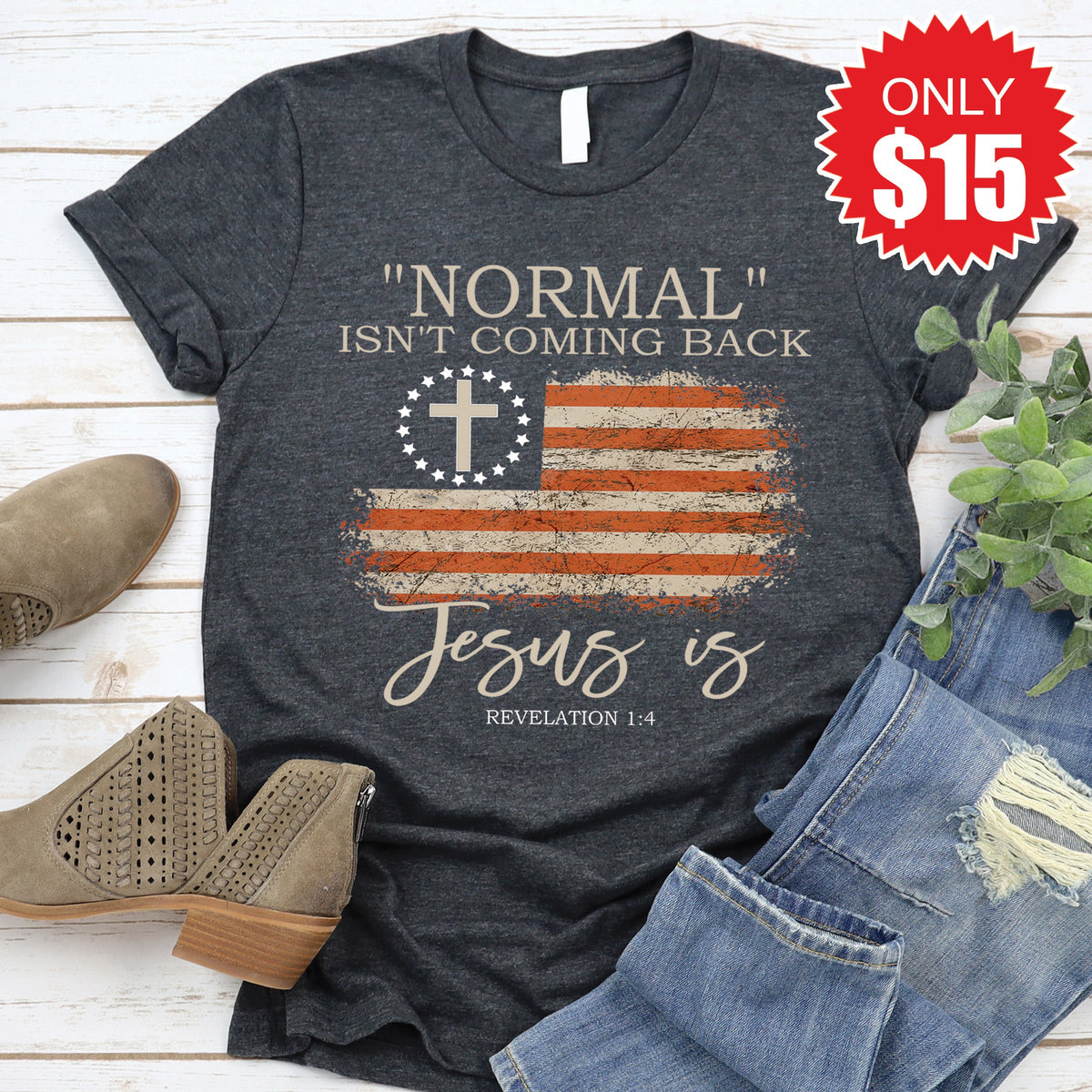 Normal Isn't Coming Back Tee - Heather Charcoal - 15 product image 1