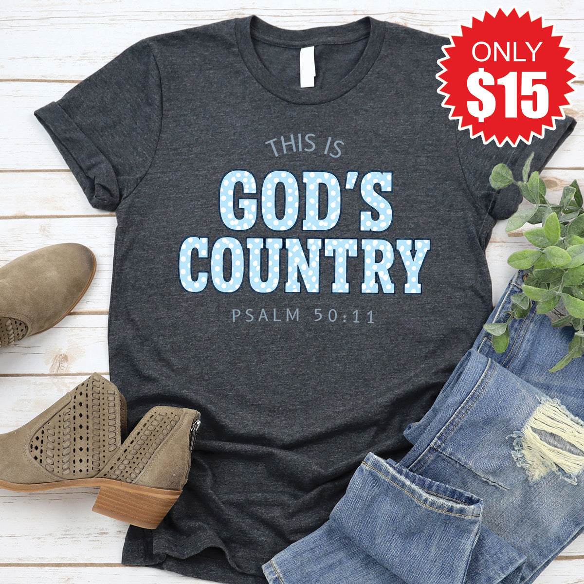 God's Country Tee - Heather Charcoal - 15 product image 1