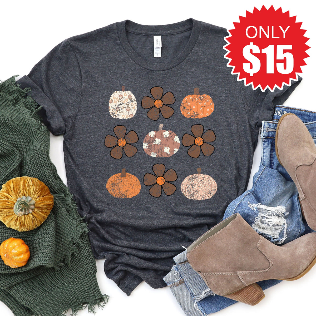 Fall Tee - Heather Charcoal - 15 product image 1