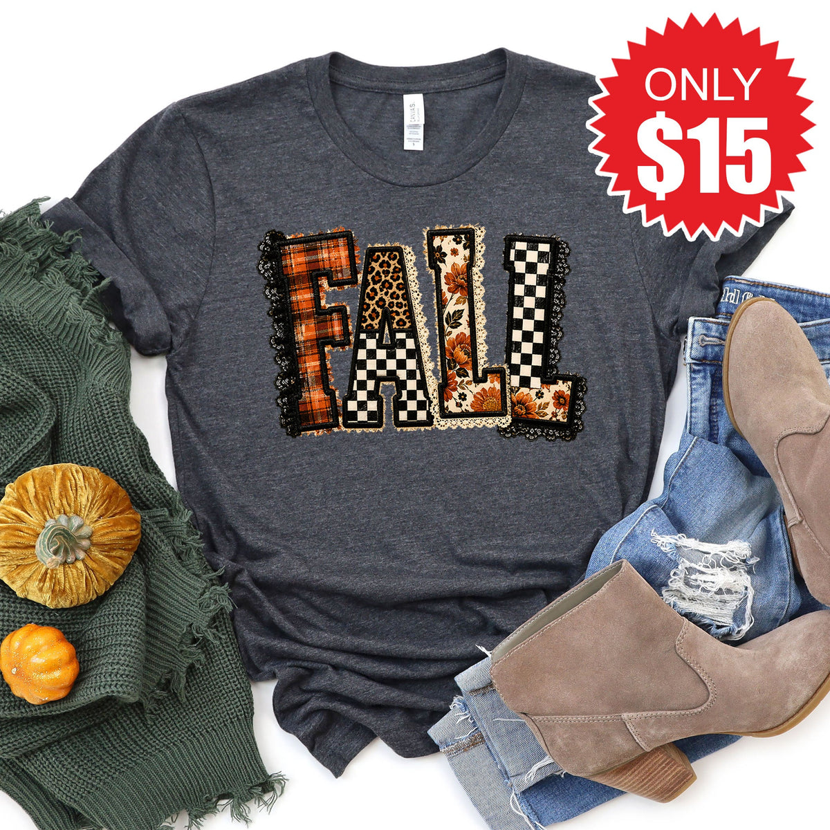 Fall Tee - Heather Charcoal - 15 product image 1