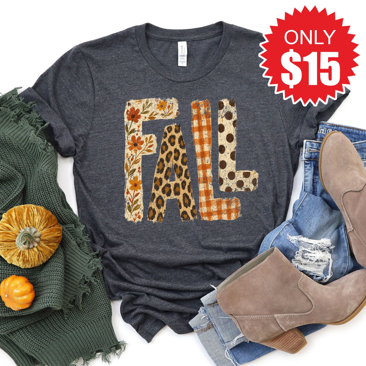 Fall Tee - Heather Charcoal - 15 product image 1