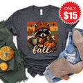 Fall Racoon Tee - Heather Charcoal - 15 product image 1