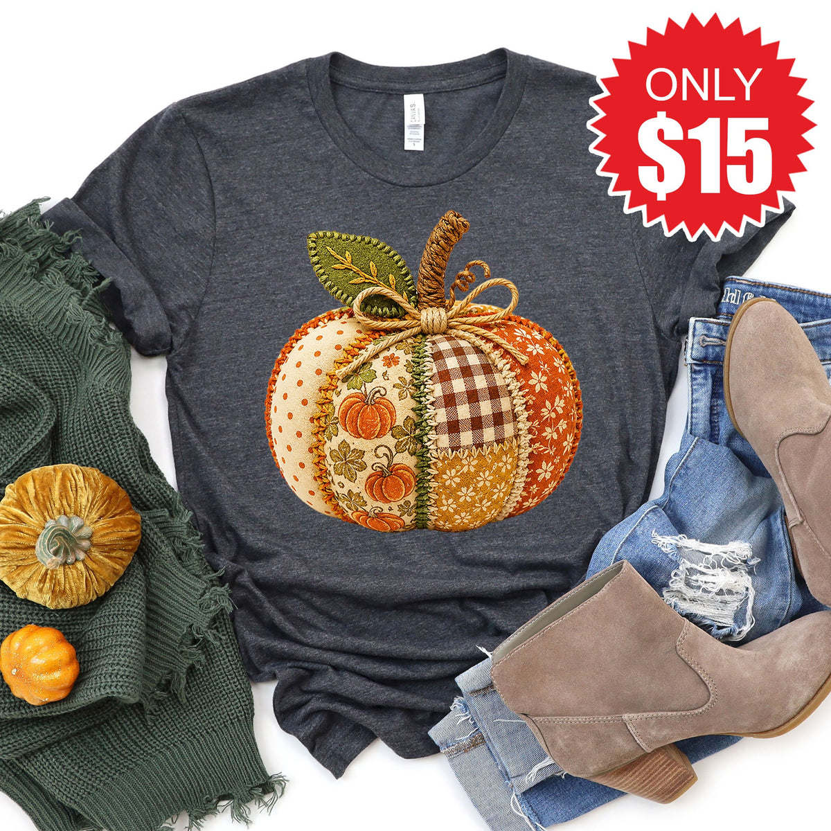 Pumpkin Tee - Heather Charcoal - 15 product image 1