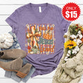 Fall For Jesus V-Neck - Heather Deep Purple - 15