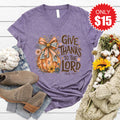 Give Thanks V-Neck - Heather Deep Purple - 15