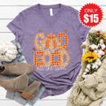 God is Good Fall V-Neck - Heather Deep Purple - 15