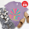 Jesus Makes All Things New V-Neck - Heather Deep Purple - 15