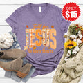 Fall For Jesus V-Neck - Heather Deep Purple - 15