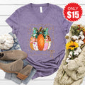 Patchwork Pumpkin V-Neck - Heather Deep Purple - 15