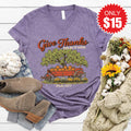 Give Thanks V-Neck - Heather Deep Purple - 15