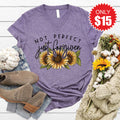 Not Perfect Just Forgiven V-Neck - Heather Deep Purple - 15