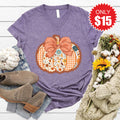 Pumpkin V-Neck - Heather Deep Purple - 15