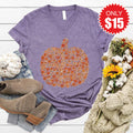 Pumpkin V-Neck - Heather Deep Purple - 15