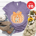 Pumpkin V-Neck - Heather Deep Purple - 15