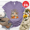 I Will Praise You V-Neck - Heather Deep Purple - 15