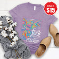 Faith Hummingbird V-Neck - Heather Deep Purple - 15