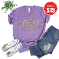 Coffee and Jesus V-Neck - Heather Grape - 15