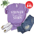 Stronger Than The Storm V-Neck - Heather Grape - 15