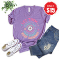 Let Them V-Neck - Heather Grape - 15