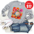 Pumpkins Long Sleeve - Heather Grey - 17 product image 1