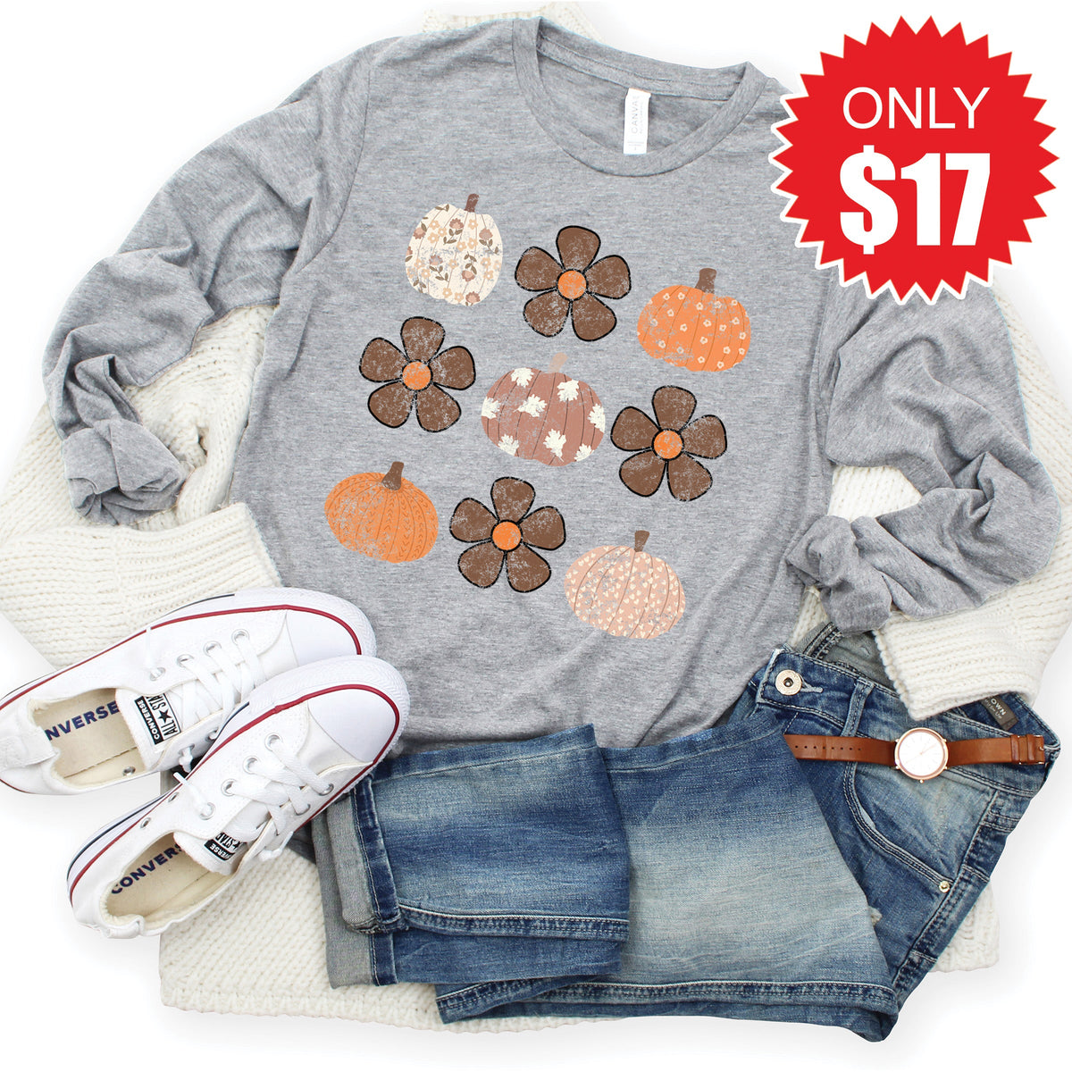 Fall Long Sleeve - Heather Grey - 17 product image 1