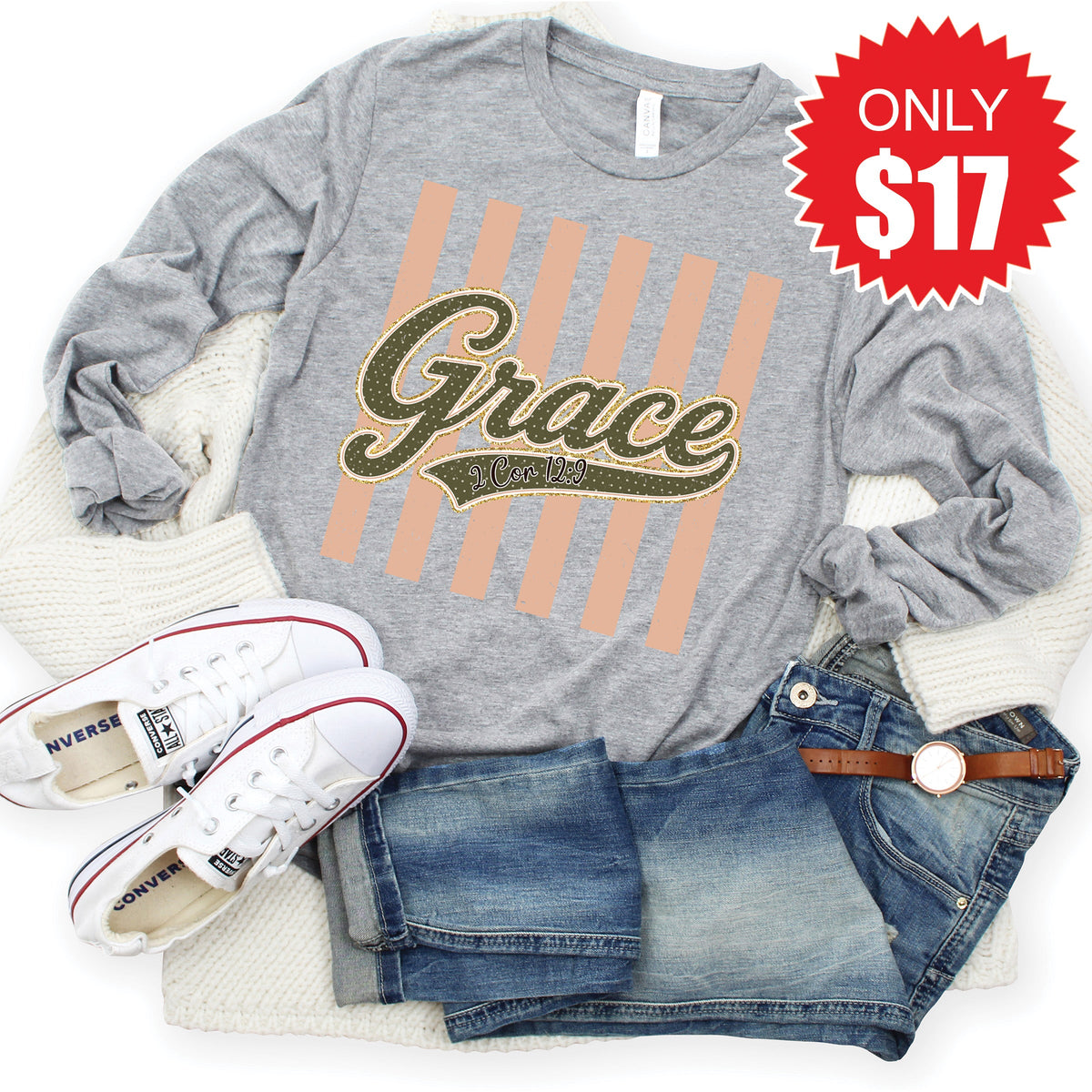 Grace Long Sleeve - Heather Grey - 17 product image 1