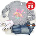 Big Jesus Fan Long Sleeve - Heather Grey - 17 product image 1