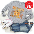 Pumpkin Long Sleeve - Heather Grey - 17 product image 1