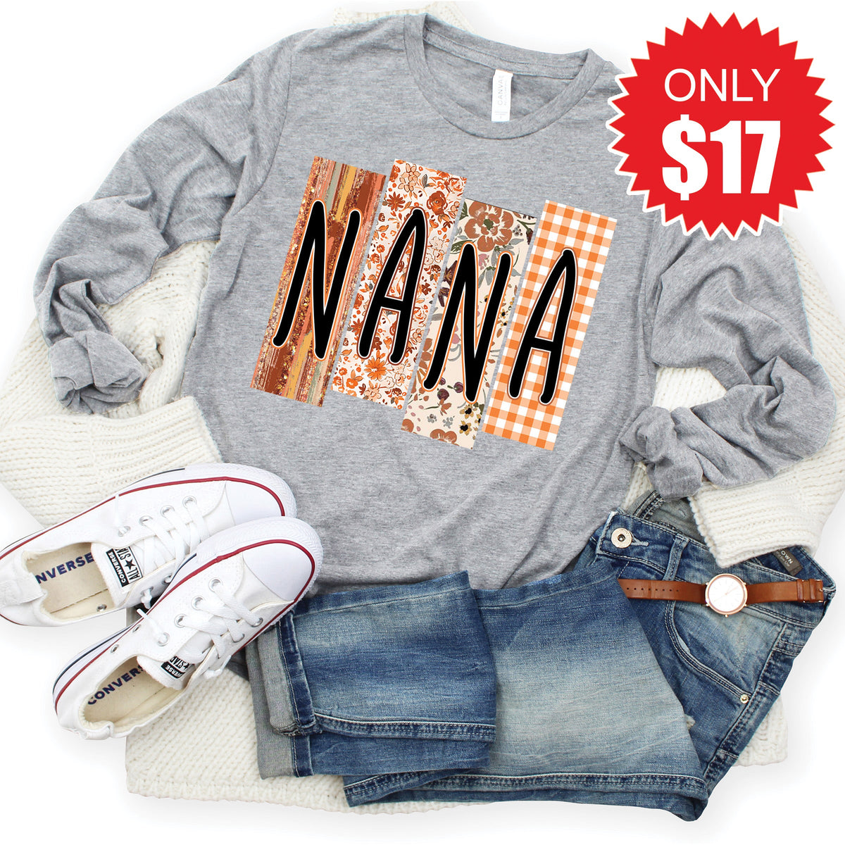 Nana Long Sleeve - Heather Grey - 17 product image 1