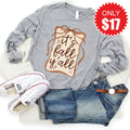 It's Fall Ya'll Long Sleeve - Heather Grey - 17 product image 1