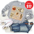 Fall Stamps Long Sleeve - Heather Grey - 17 product image 1