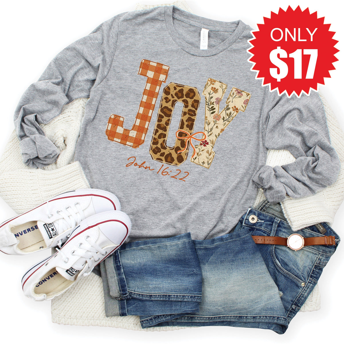 Joy Long Sleeve - Heather Grey - 17 product image 1