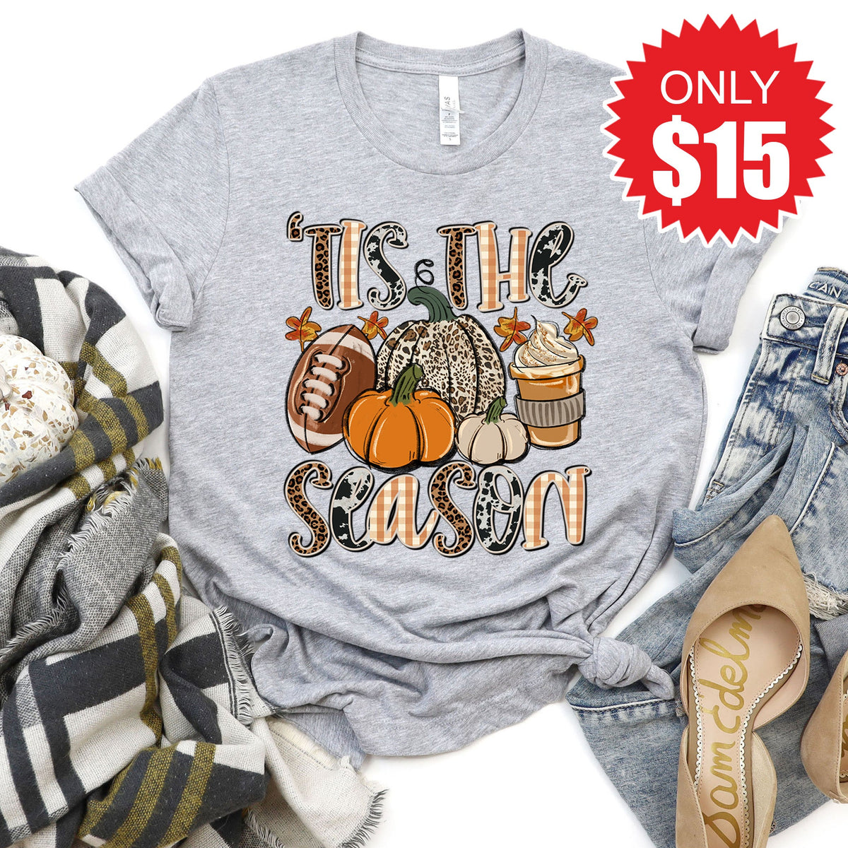 Tis The Season Tee - Heather Grey - 15 product image 1
