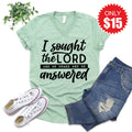 I Sought The Lord V-Neck - Heather Honeydew - 15