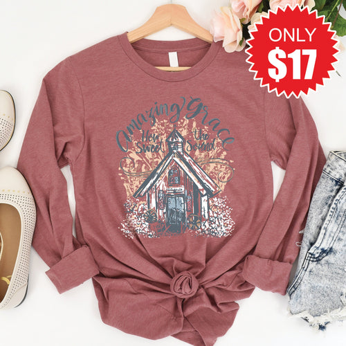 Amazing Grace Long Sleeve - Heather Mauve - 17 product image 1