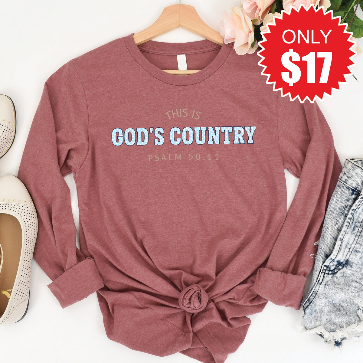 God's Country Long Sleeve - Heather Mauve - 17 product image 1