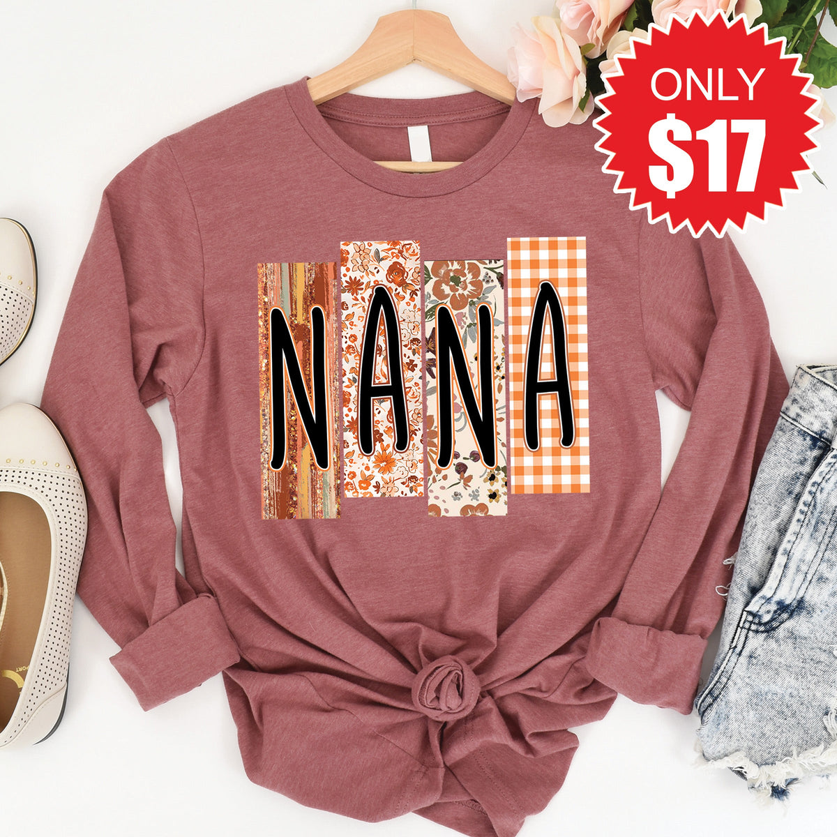 Nana Long Sleeve - Heather Mauve - 17 product image 1