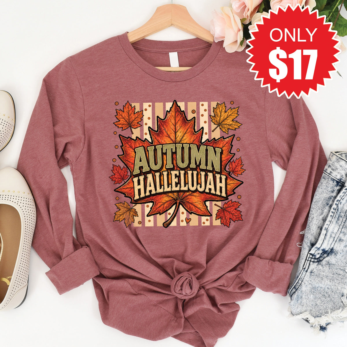 Autumn Hallelujah Long Sleeve - Heather Mauve - 17 product image 1