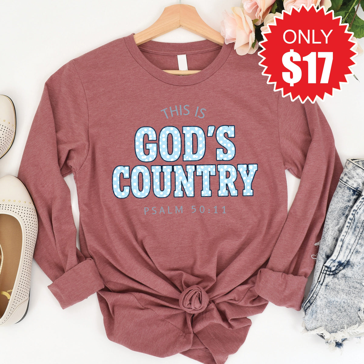 God's Country Long Sleeve - Heather Mauve - 17 product image 1