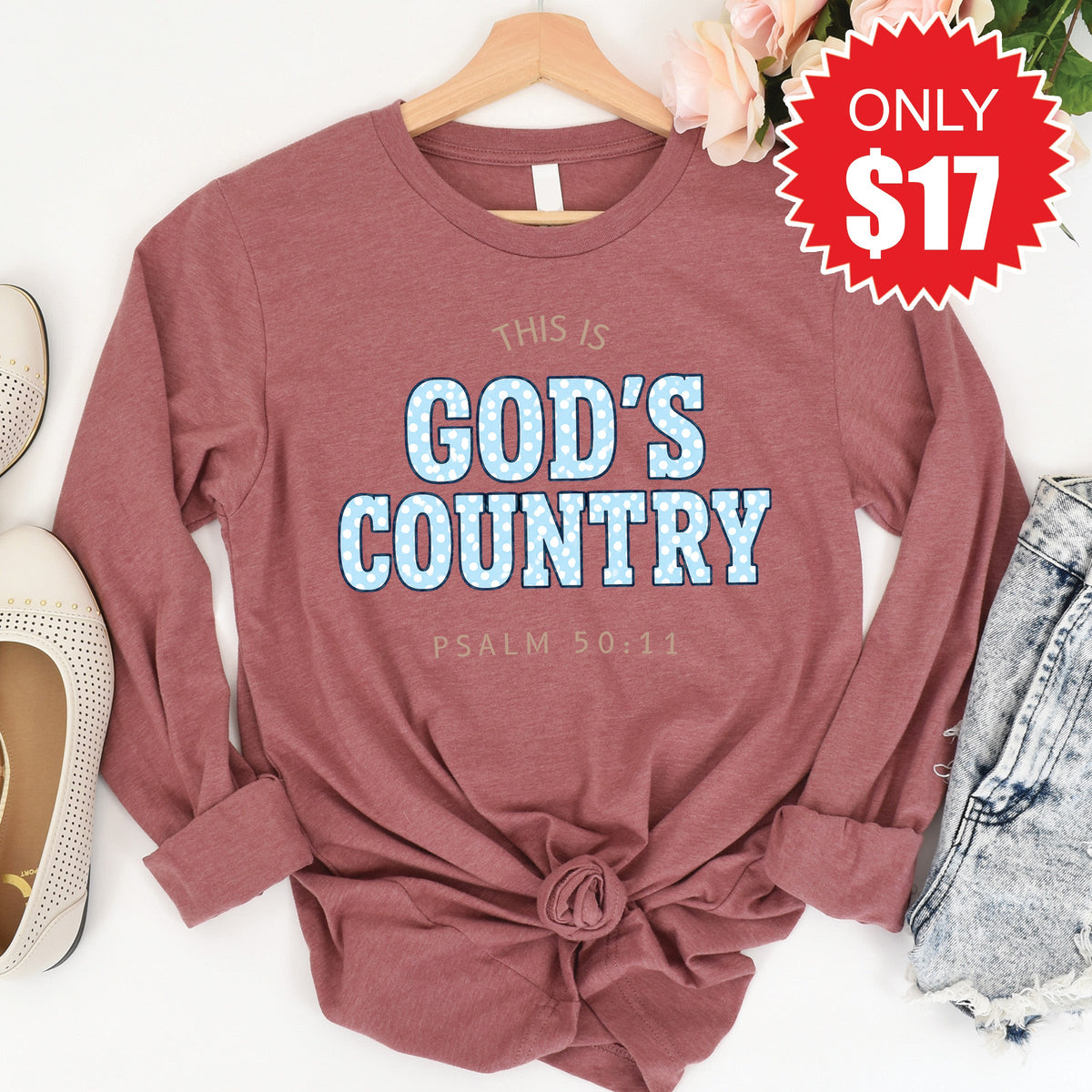 God's Country Long Sleeve - Heather Mauve - 17 product image 1
