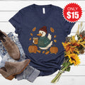 Bruh Its Fall V-Neck - Heather Navy - 15