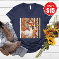 Fall Goose V-Neck - Heather Navy - 15