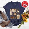 Hello Fall V-Neck - Heather Navy - 15