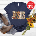 Jesus V-Neck - Heather Navy - 15
