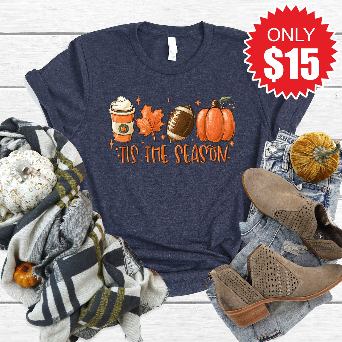 Tis the Season Tee - Heather Navy - 15 product image 1