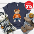 Fall For Jesus Teddy Bear Tee - Heather Navy - 15 product image 1