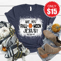 Are You Fall-O-Ween Jesus Tee - Heather Navy - 15 product image 1