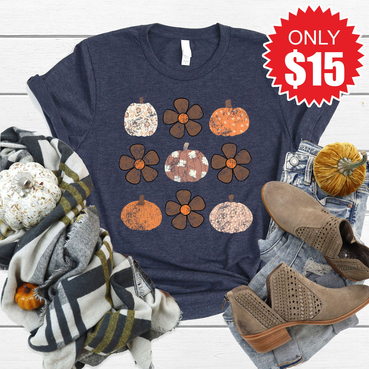 Fall Tee - Heather Navy - 15 product image 1