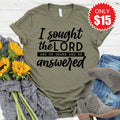 I Sought The Lord Tee - Heather Olive - 15 product image 1