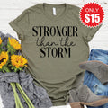 Stronger Than The Storm Tee - Heather Olive - 15 product image 1